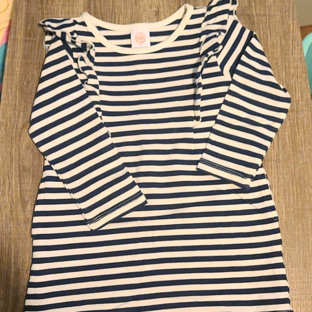 Navy blue stripped dress (2T)